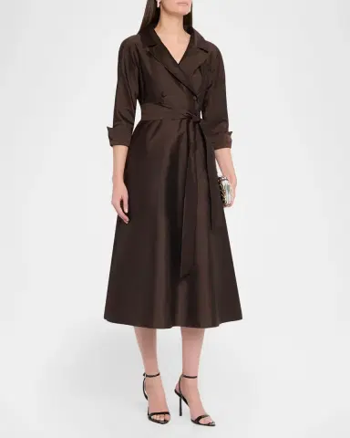 Rickie Freeman for Teri Jon Taffeta Shirtwaist Gown | Thumbnail 4 Rickie Freeman for Teri Jon Taffeta Shirtwaist Gown | Thumbnail 4