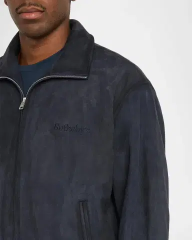 Frame Men's x Sotheby's Suede Full-Zip Bomber Jacket | Thumbnail 5 Frame Men's x Sotheby's Suede Full-Zip Bomber Jacket | Thumbnail 5