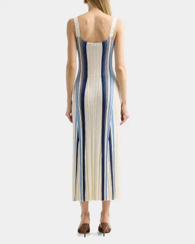 Theory Textured Stripe Midi Dress | Thumbnail 3 Theory Textured Stripe Midi Dress | Thumbnail 3