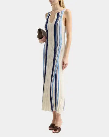 Theory Textured Stripe Midi Dress | Thumbnail 4 Theory Textured Stripe Midi Dress | Thumbnail 4