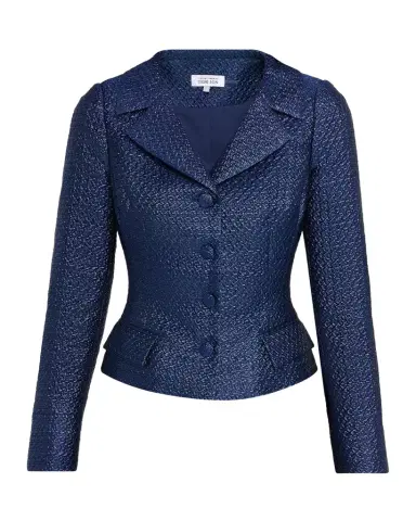 Rickie Freeman for Teri Jon Metallic Basketweave Jacquard Blazer | Thumbnail 1 Rickie Freeman for Teri Jon Metallic Basketweave Jacquard Blazer | Thumbnail 1