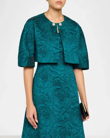 Rickie Freeman for Teri Jon Embossed Jacquard Mini Dress | Thumbnail 4 Rickie Freeman for Teri Jon Embossed Jacquard Mini Dress | Thumbnail 4