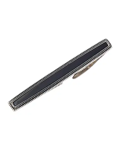 Link Up Men's Onyx Dotted Frame Tie Bar | Thumbnail 3 Link Up Men's Onyx Dotted Frame Tie Bar | Thumbnail 3