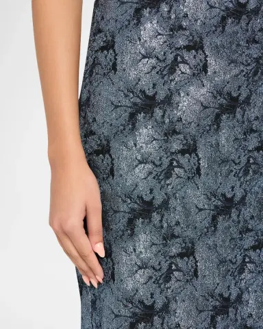Rickie Freeman for Teri Jon 3D Floral Metallic Jacquard Column Gown | Thumbnail 5 Rickie Freeman for Teri Jon 3D Floral Metallic Jacquard Column Gown | Thumbnail 5