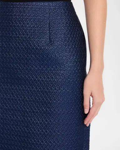 Rickie Freeman for Teri Jon Metallic Basketweave Jacquard Pencil Skirt | Thumbnail 5 Rickie Freeman for Teri Jon Metallic Basketweave Jacquard Pencil Skirt | Thumbnail 5