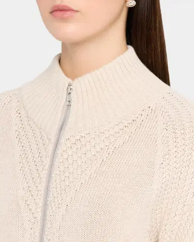 Autumn Cashmere Diamond Mixed-Stitch Mock Turtleneck Sweater | Thumbnail 5 Autumn Cashmere Diamond Mixed-Stitch Mock Turtleneck Sweater | Thumbnail 5