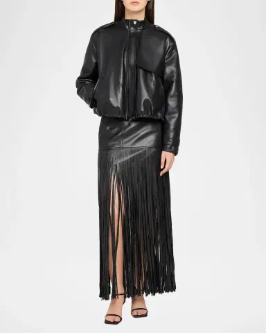 Toccin Alyssa Stand-Collar Faux Leather Jacket | Thumbnail 2 Toccin Alyssa Stand-Collar Faux Leather Jacket | Thumbnail 2
