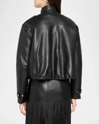 Toccin Alyssa Stand-Collar Faux Leather Jacket | Thumbnail 3 Toccin Alyssa Stand-Collar Faux Leather Jacket | Thumbnail 3