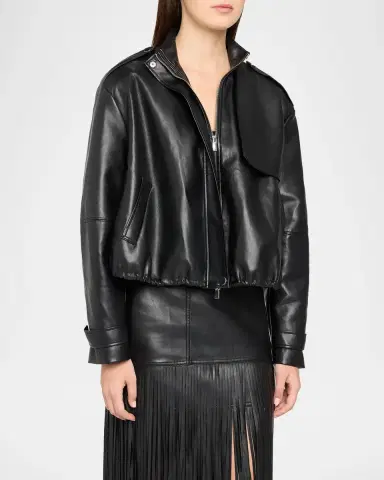 Toccin Alyssa Stand-Collar Faux Leather Jacket | Thumbnail 4 Toccin Alyssa Stand-Collar Faux Leather Jacket | Thumbnail 4