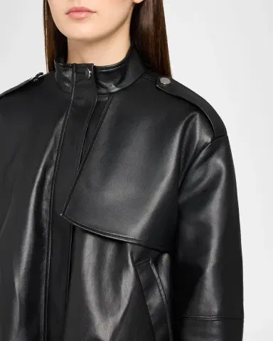 Toccin Alyssa Stand-Collar Faux Leather Jacket | Thumbnail 5 Toccin Alyssa Stand-Collar Faux Leather Jacket | Thumbnail 5