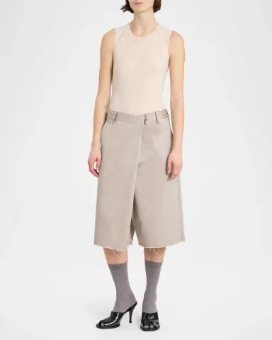 MM6 Maison Margiela Cotton Wrap Culotte Shorts | Thumbnail 2 MM6 Maison Margiela Cotton Wrap Culotte Shorts | Thumbnail 2