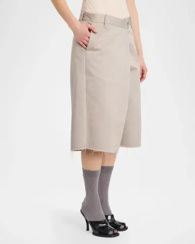 MM6 Maison Margiela Cotton Wrap Culotte Shorts | Thumbnail 4 MM6 Maison Margiela Cotton Wrap Culotte Shorts | Thumbnail 4
