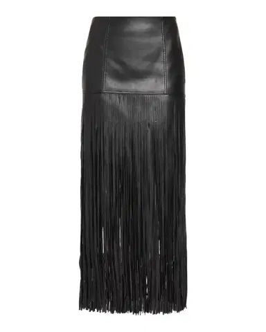 Toccin Soren Fringed Faux Leather Mini Skirt | Thumbnail 1 Toccin Soren Fringed Faux Leather Mini Skirt | Thumbnail 1