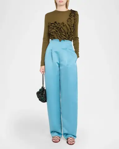 Ulla Johnson Edlyn Satin Wide-Leg Pants | Thumbnail 2 Ulla Johnson Edlyn Satin Wide-Leg Pants | Thumbnail 2