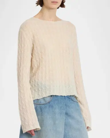 Maison Margiela Wool-Cashmere Crewneck Sweater | Thumbnail 4 Maison Margiela Wool-Cashmere Crewneck Sweater | Thumbnail 4