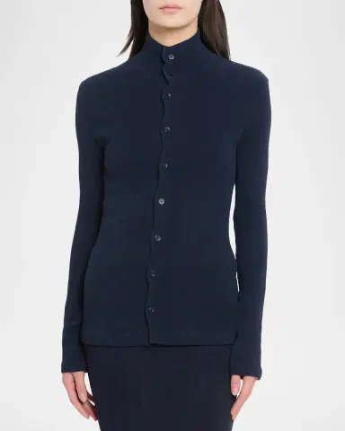 Issey Miyake Rill Plisse Jersey Turtleneck Cardigan | Thumbnail 4 Issey Miyake Rill Plisse Jersey Turtleneck Cardigan | Thumbnail 4