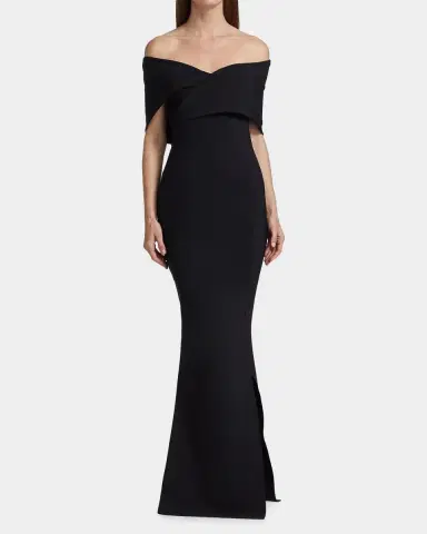 Chiara Boni La Petite Robe Portrait Neckline Stretch-Jersey Trumpet Gown | Thumbnail 2 Chiara Boni La Petite Robe Portrait Neckline Stretch-Jersey Trumpet Gown | Thumbnail 2