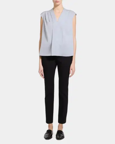 Theory Pleated Silk Top | Thumbnail 2 Theory Pleated Silk Top | Thumbnail 2