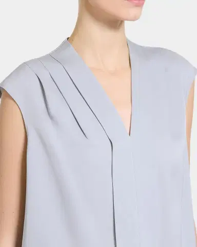 Theory Pleated Silk Top | Thumbnail 5 Theory Pleated Silk Top | Thumbnail 5