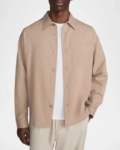 Frame Men's Cotton-Lyocell Button-Down Shirt | Thumbnail 4 Frame Men's Cotton-Lyocell Button-Down Shirt | Thumbnail 4