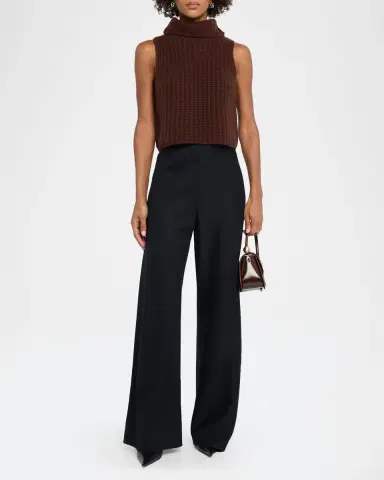 Sablyn Saige Cropped Cashmere Turtleneck Sweater Vest | Thumbnail 2 Sablyn Saige Cropped Cashmere Turtleneck Sweater Vest | Thumbnail 2