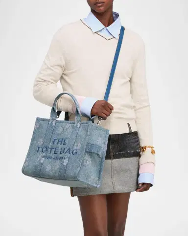 Marc Jacobs The Medium Antique Floral Denim Tote Bag | Thumbnail 2 Marc Jacobs The Medium Antique Floral Denim Tote Bag | Thumbnail 2
