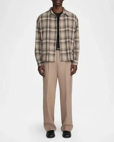 Frame Men's Wool and Nylon Maxi-Plaid Overshirt | Thumbnail 2 Frame Men's Wool and Nylon Maxi-Plaid Overshirt | Thumbnail 2