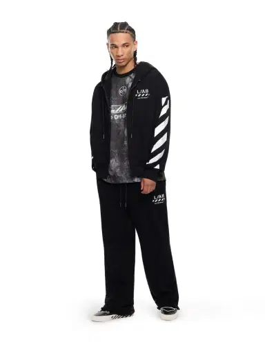 Off-White L/AB Core Diagonal Zip Hoodie | Thumbnail 3 Off-White L/AB Core Diagonal Zip Hoodie | Thumbnail 3