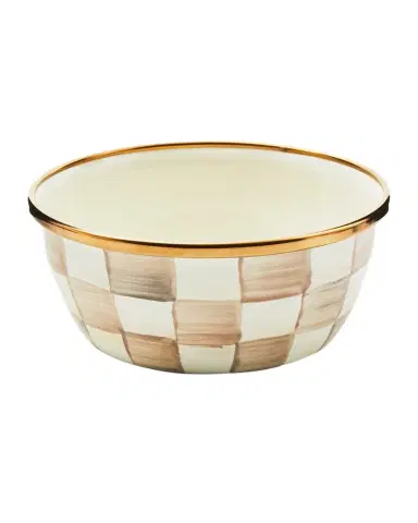 MacKenzie-Childs Mocha Check Pinch Bowl | Thumbnail 1 MacKenzie-Childs Mocha Check Pinch Bowl | Thumbnail 1