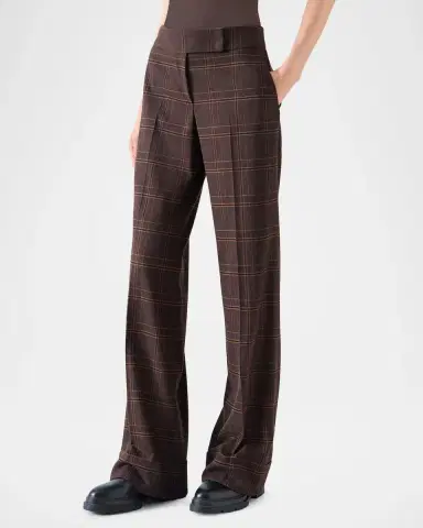 Akris punto Milly Blanket Check Flannel Pants | Thumbnail 4 Akris punto Milly Blanket Check Flannel Pants | Thumbnail 4