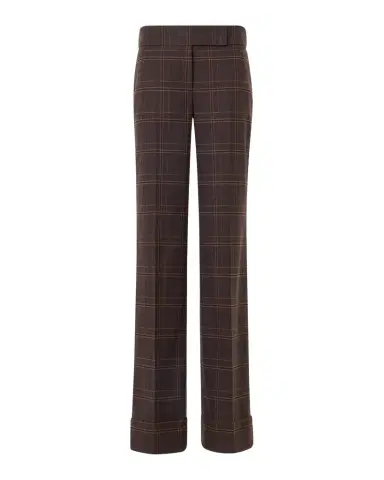 Akris punto Milly Blanket Check Flannel Pants | Thumbnail 1 Akris punto Milly Blanket Check Flannel Pants | Thumbnail 1