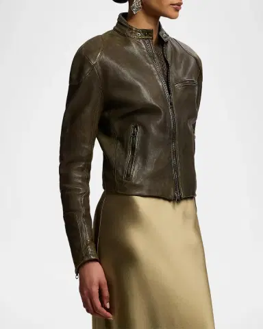 Ralph Lauren Collection Soft Leather Moto Jacket | Thumbnail 6 Ralph Lauren Collection Soft Leather Moto Jacket | Thumbnail 6
