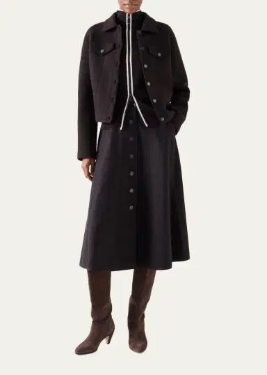 Akris punto Boiled Wool Single-Breasted Jacket | Thumbnail 2 Akris punto Boiled Wool Single-Breasted Jacket | Thumbnail 2