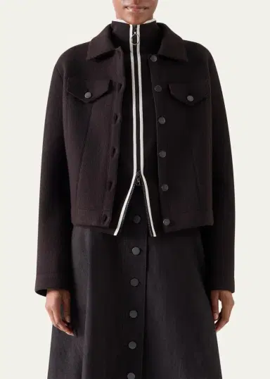 Akris punto Boiled Wool Single-Breasted Jacket | Thumbnail 4 Akris punto Boiled Wool Single-Breasted Jacket | Thumbnail 4