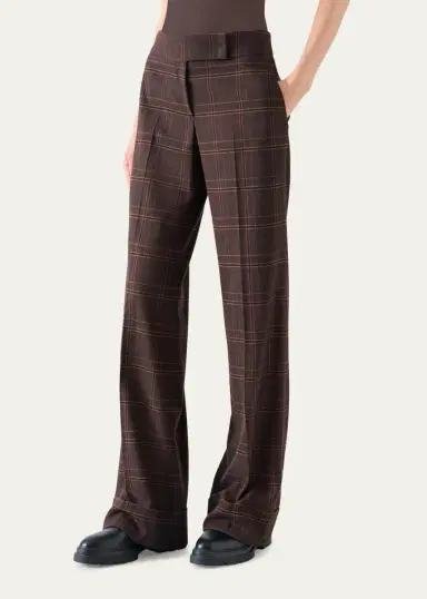 Akris punto Milly Blanket Check Flannel Pants | Thumbnail 4 Akris punto Milly Blanket Check Flannel Pants | Thumbnail 4
