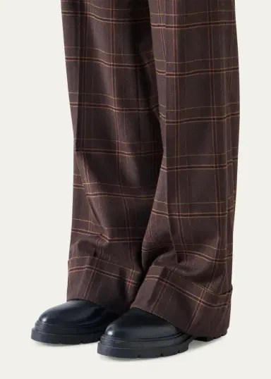 Akris punto Milly Blanket Check Flannel Pants | Thumbnail 5 Akris punto Milly Blanket Check Flannel Pants | Thumbnail 5