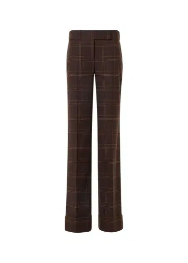 Akris punto Milly Blanket Check Flannel Pants | Thumbnail 1 Akris punto Milly Blanket Check Flannel Pants | Thumbnail 1