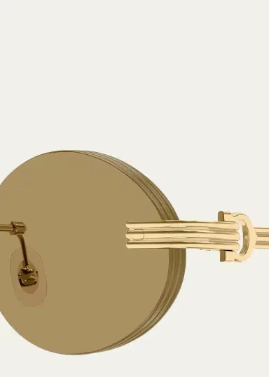 Cartier Première de 53MM 24K-Gold-Plated Rimless Oval Sunglasses | Thumbnail 3 Cartier Première de 53MM 24K-Gold-Plated Rimless Oval Sunglasses | Thumbnail 3