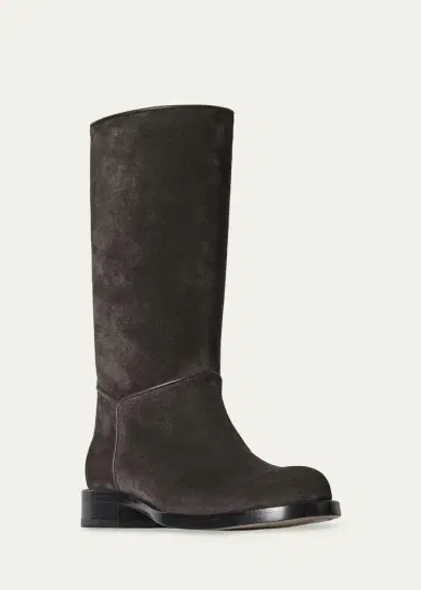 The Row Nobilis Suede Riding Boots | Thumbnail 2 The Row Nobilis Suede Riding Boots | Thumbnail 2
