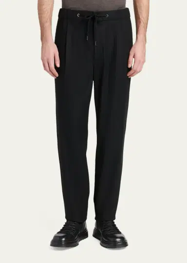 Giorgio Armani Men's Drawstring Stretch Cashmere Pants | Thumbnail 4 Giorgio Armani Men's Drawstring Stretch Cashmere Pants | Thumbnail 4