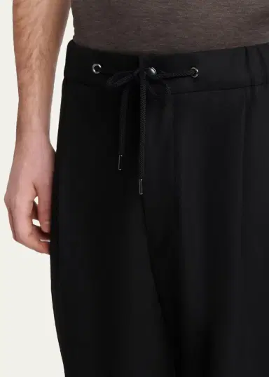 Giorgio Armani Men's Drawstring Stretch Cashmere Pants | Thumbnail 5 Giorgio Armani Men's Drawstring Stretch Cashmere Pants | Thumbnail 5