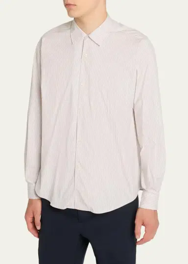 The Row Men's Vanja Cotton Stripe Dress Shirt | Thumbnail 4 The Row Men's Vanja Cotton Stripe Dress Shirt | Thumbnail 4