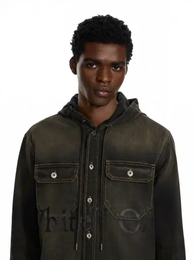 Off-White Bookish Hooded Denim Shirt | Thumbnail 5 Off-White Bookish Hooded Denim Shirt | Thumbnail 5