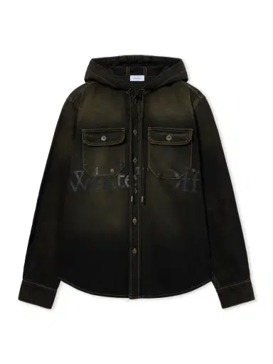 Off-White Bookish Hooded Denim Shirt | Thumbnail 1 Off-White Bookish Hooded Denim Shirt | Thumbnail 1