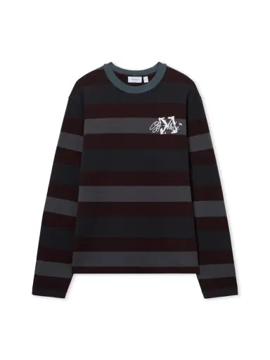 Off-White Stroke Striped Long Sleeve T-Shirt | Thumbnail 1 Off-White Stroke Striped Long Sleeve T-Shirt | Thumbnail 1