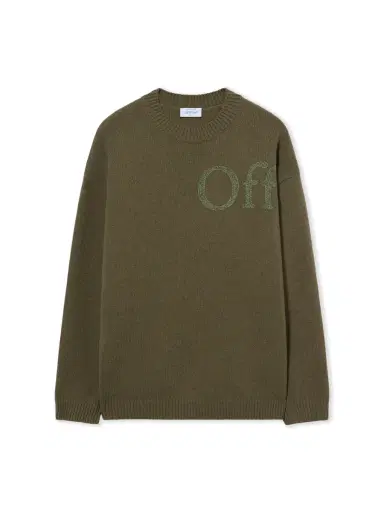 Off-White Bookish Shared Knit Crewneck | Thumbnail 1 Off-White Bookish Shared Knit Crewneck | Thumbnail 1