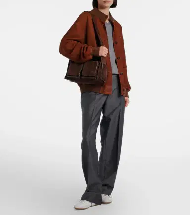 Miu Miu Utilitaire suede shoulder bag | Thumbnail 6 Miu Miu Utilitaire suede shoulder bag | Thumbnail 6