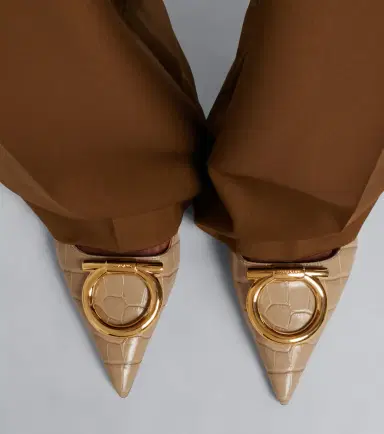Ferragamo Lara Gancini croc-effect leather pumps | Thumbnail 5 Ferragamo Lara Gancini croc-effect leather pumps | Thumbnail 5