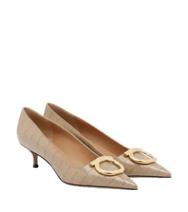 Ferragamo Lara Gancini croc-effect leather pumps | Thumbnail 1 Ferragamo Lara Gancini croc-effect leather pumps | Thumbnail 1