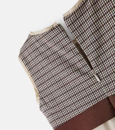 Monnalisa Sequined houndstooth paneled tulle dress | Thumbnail 3 Monnalisa Sequined houndstooth paneled tulle dress | Thumbnail 3